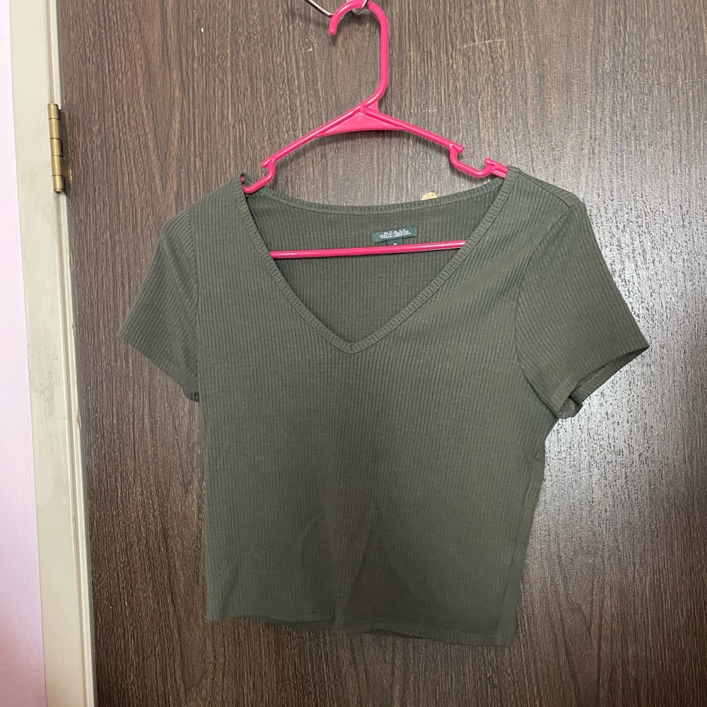 Wild Fable, size medium, slightly cropped green top.